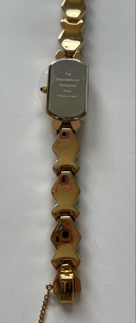 THE FRANKLIN MINT ゴールド ブラック ブレスレットウォッチ