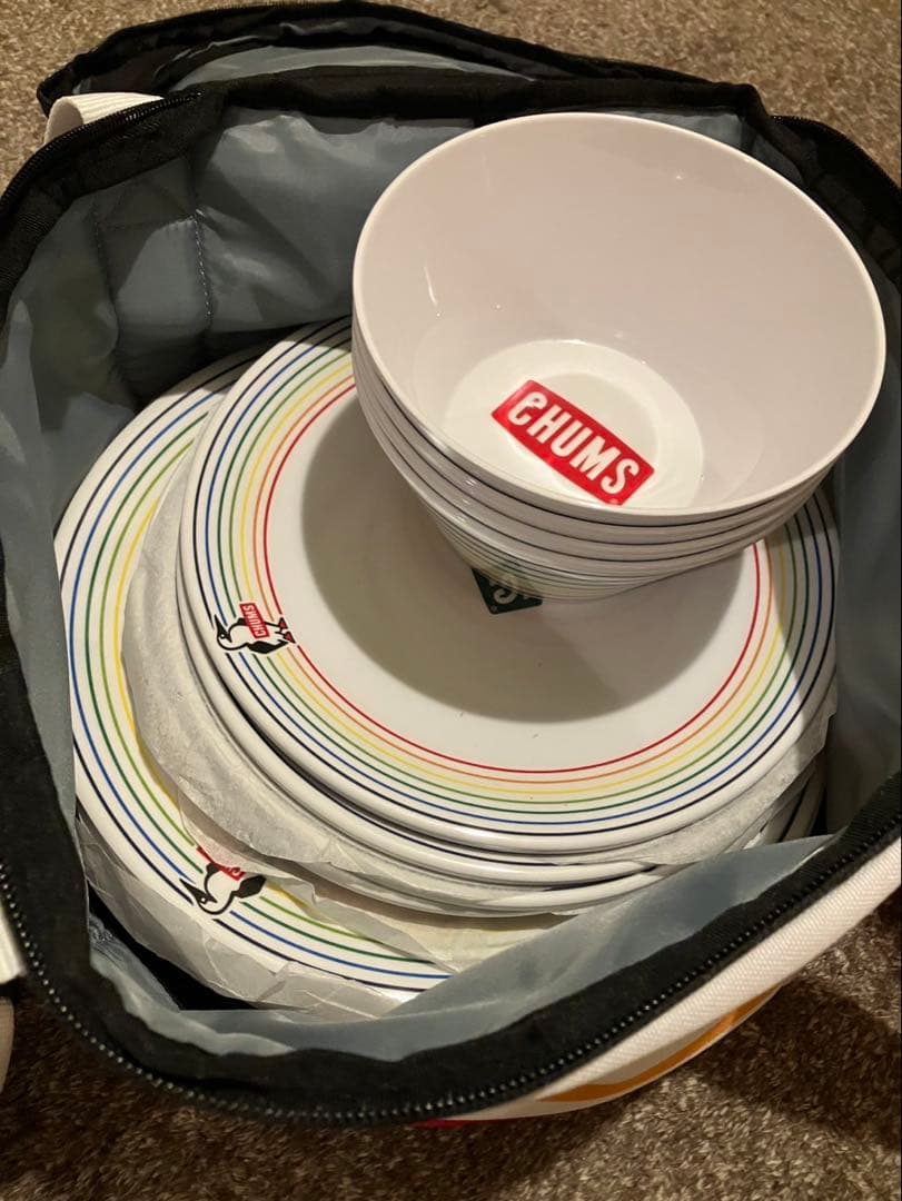 CHUMSメラミンディッシュセット　スタッキングキャンパーマグカップセット