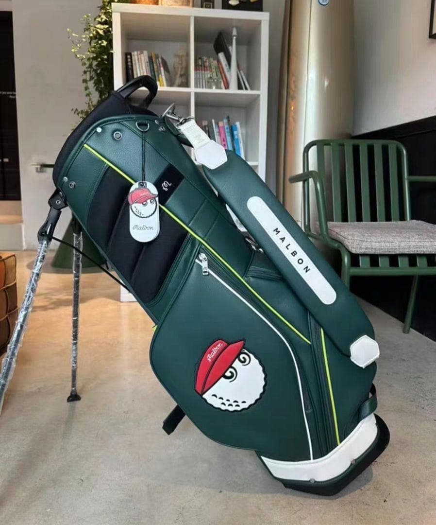 マルボンゴルフ キャディバッグ Malbon Golf　スタンドバッグ 緑色