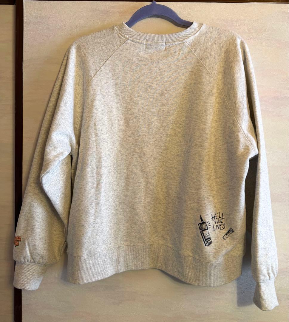 【美品】STRANGER THINGS スウェットプルオーバー オートミール