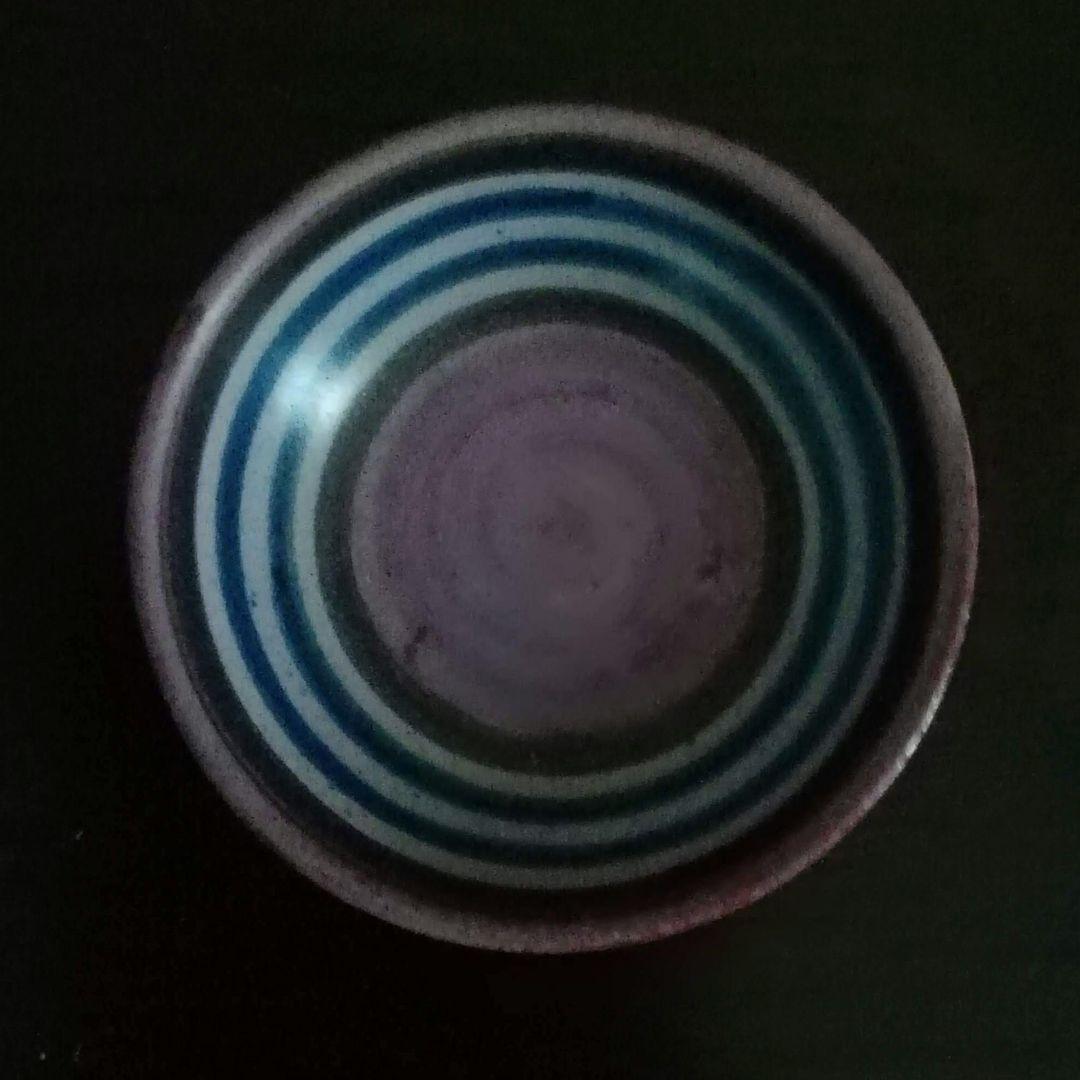 超レア　逸品　マジョリカ古窯　色絵輪線紋小皿　10客　明治期　時代箱付き