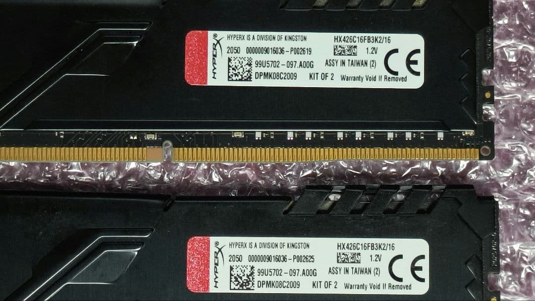 DDR4 8GBx2枚 16GB pc4-2666 動作確認済み ①