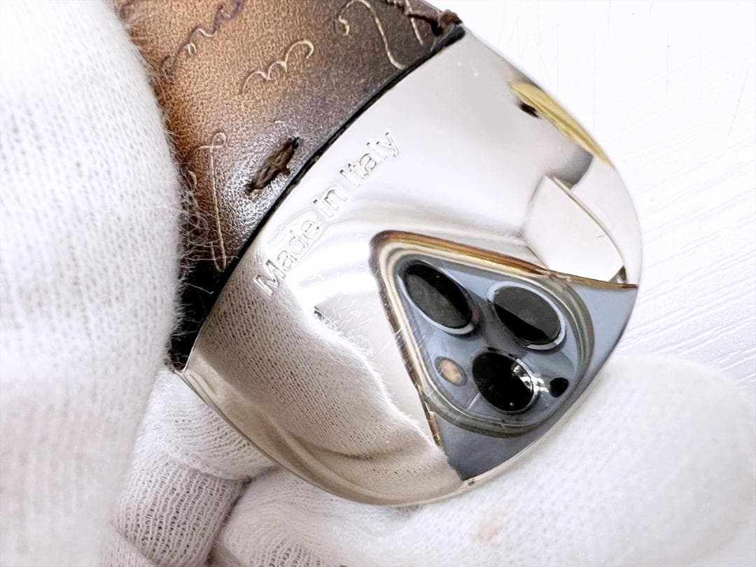 美品　ベルルッティ　スクリットレザー　シューホーン　キーホルダー