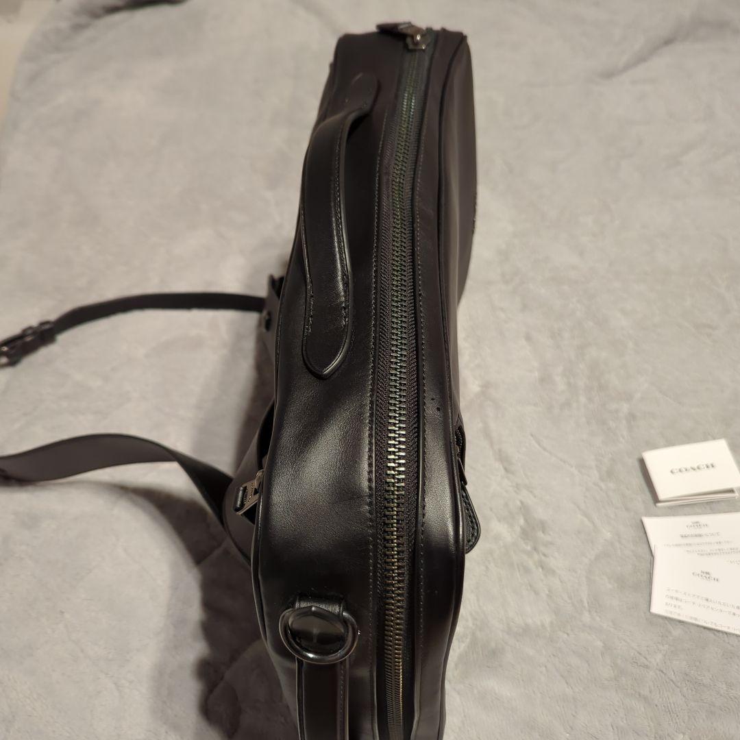 【使用回数5日】COACH ブラック レザービジネスバッグ リュック紐収納可