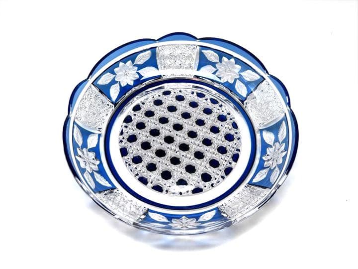 南端久司　江戸切子　盛皿