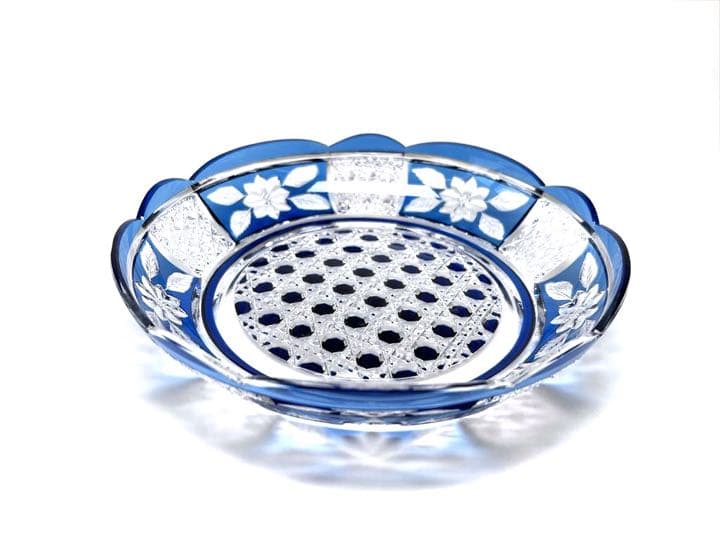 南端久司　江戸切子　盛皿