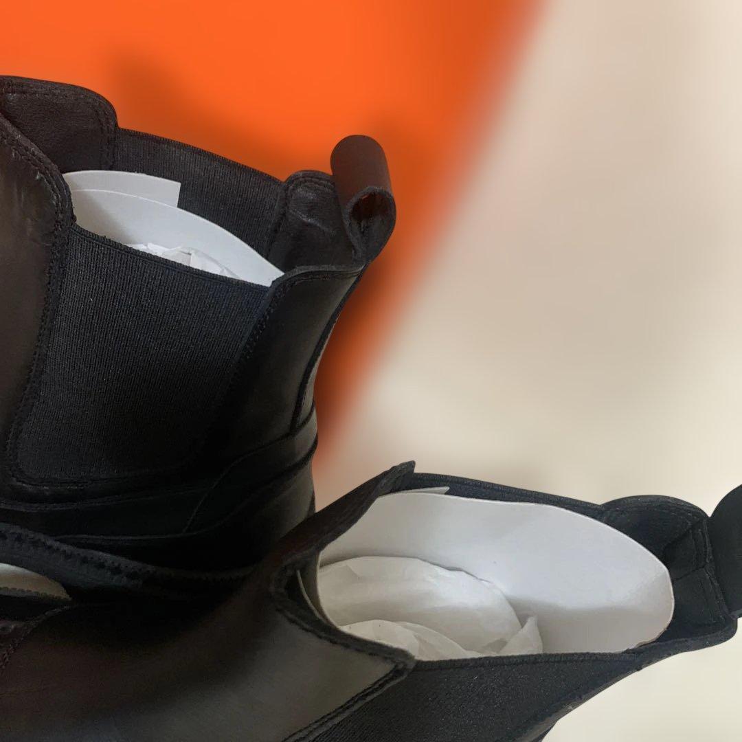 REMME新品ブラック レザー サイドゴアブーツ