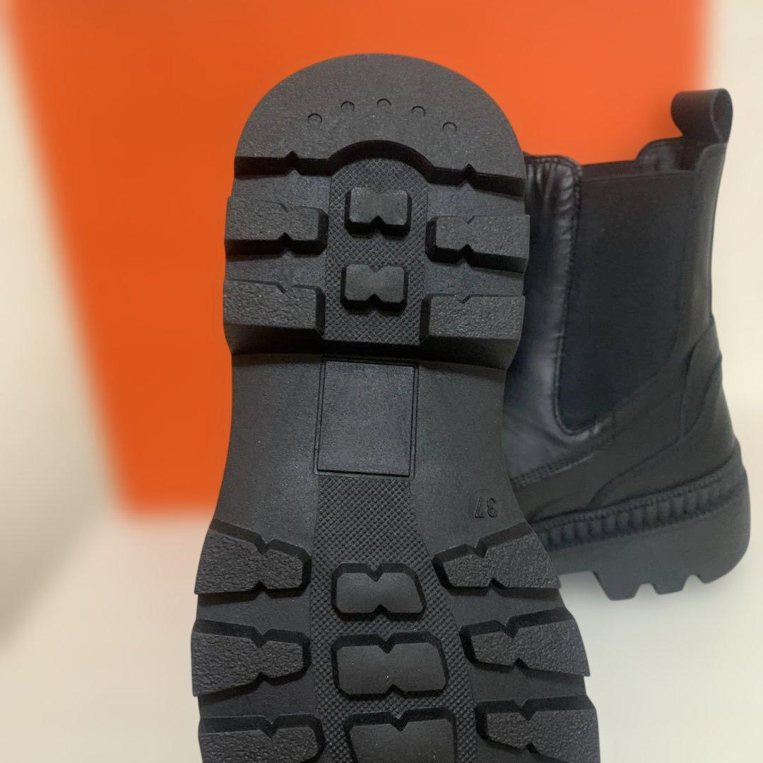 REMME新品ブラック レザー サイドゴアブーツ