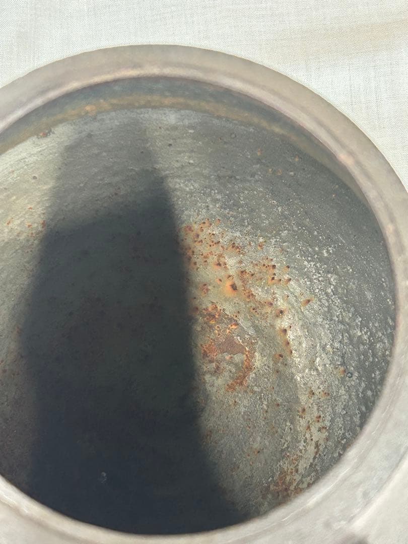 茶道具　風炉釜 富士形浜松紋 蓋掬（すくい）　佐藤清光作　釜 茶器 木箱付き