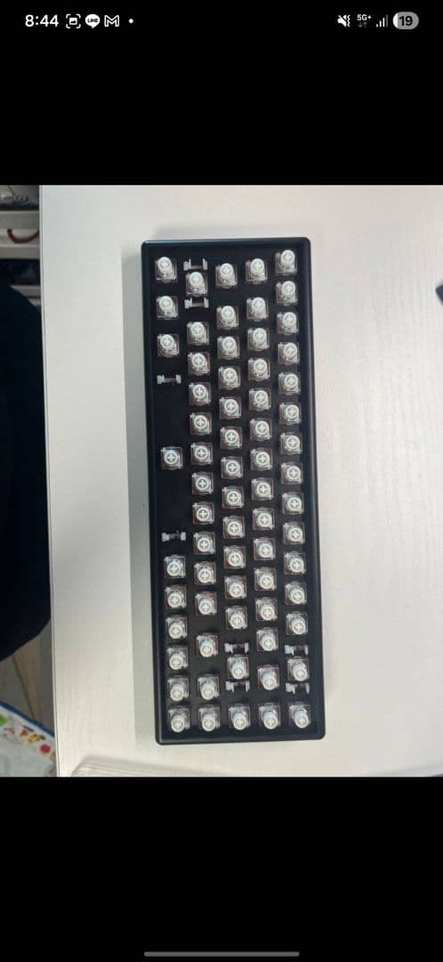 コンパクトキーボード ダークブルー ベージュ