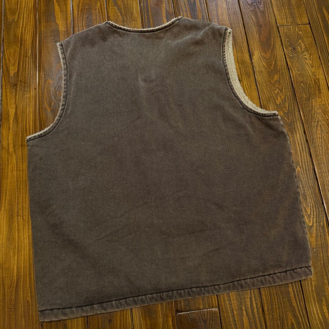 【WOOLRICH ウールリッチ】裏ボア コットンワークベスト Lサイズ