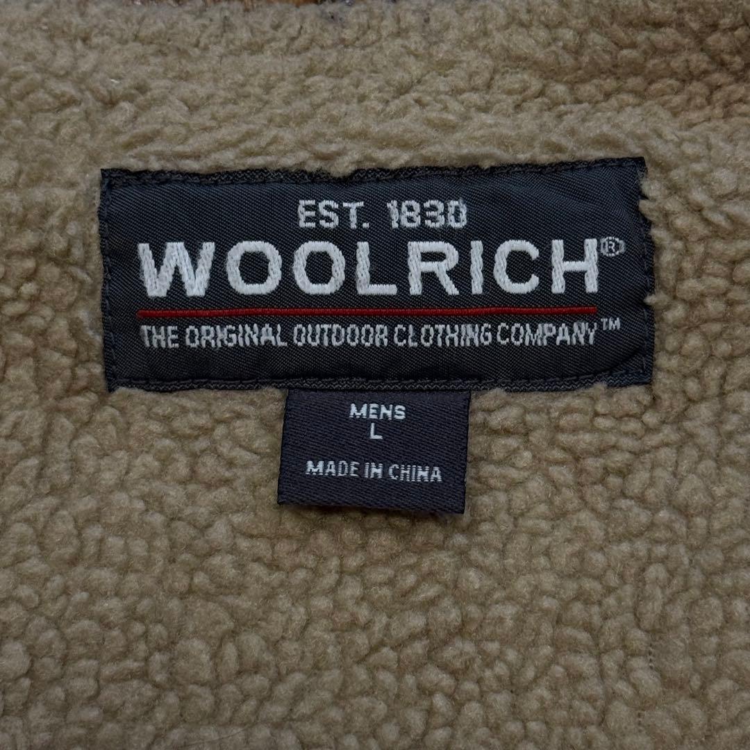【WOOLRICH ウールリッチ】裏ボア コットンワークベスト Lサイズ