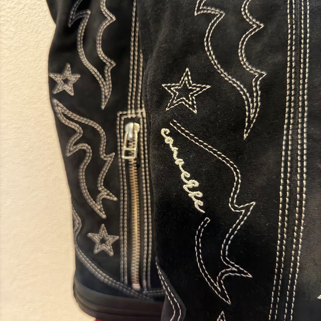 【新品未使用品】 コンバース ウエスタンブーツ ブラック 24.5 匿名配送