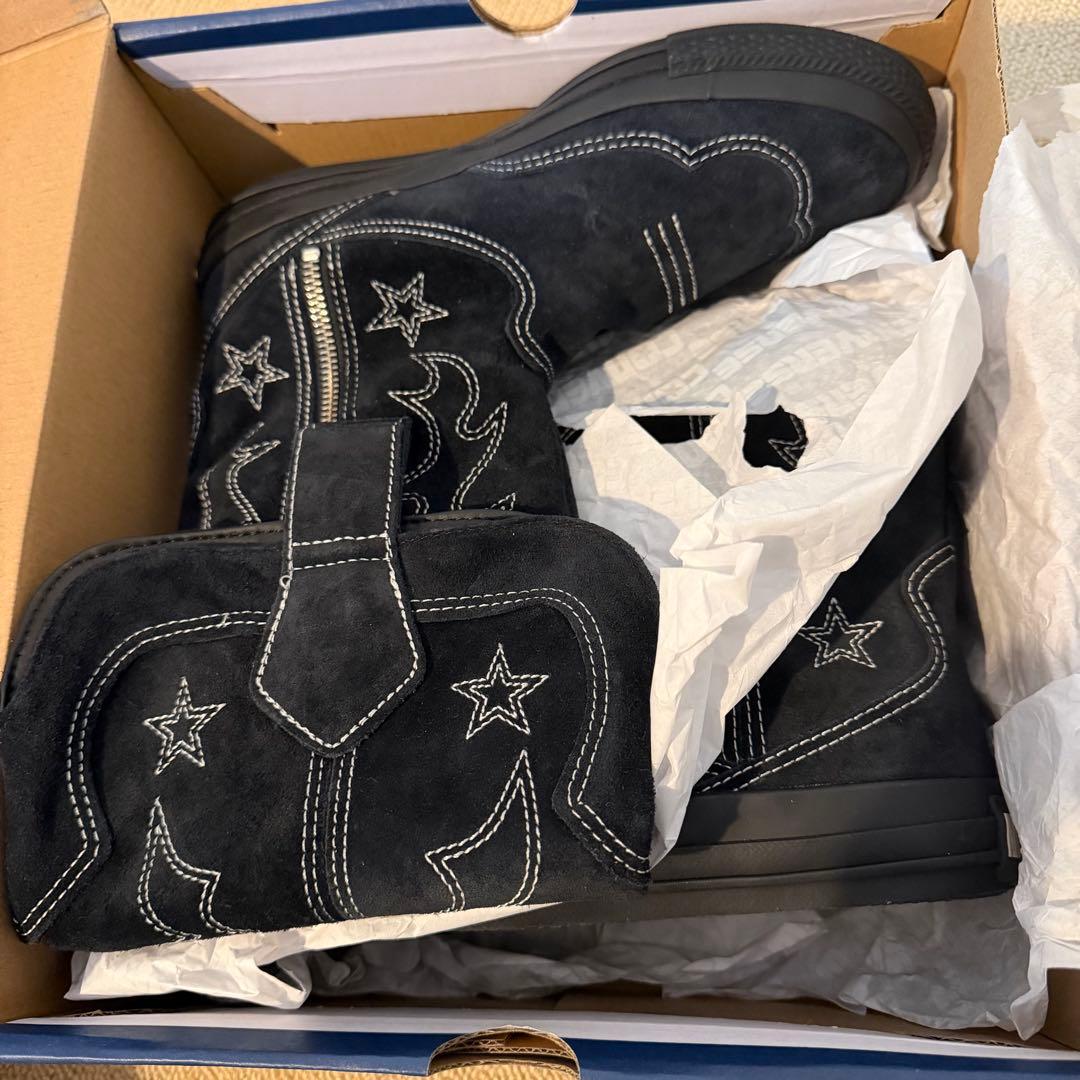 【新品未使用品】 コンバース ウエスタンブーツ ブラック 24.5 匿名配送