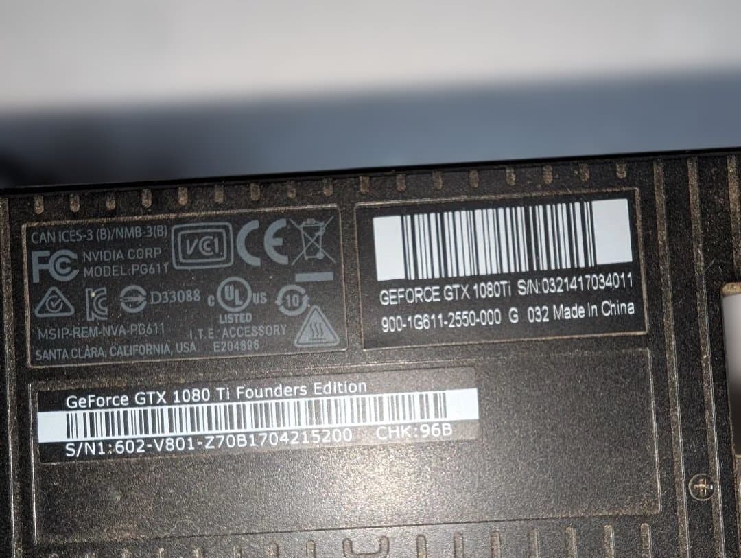 GeForce GTX 1080 tiグラフィックボード