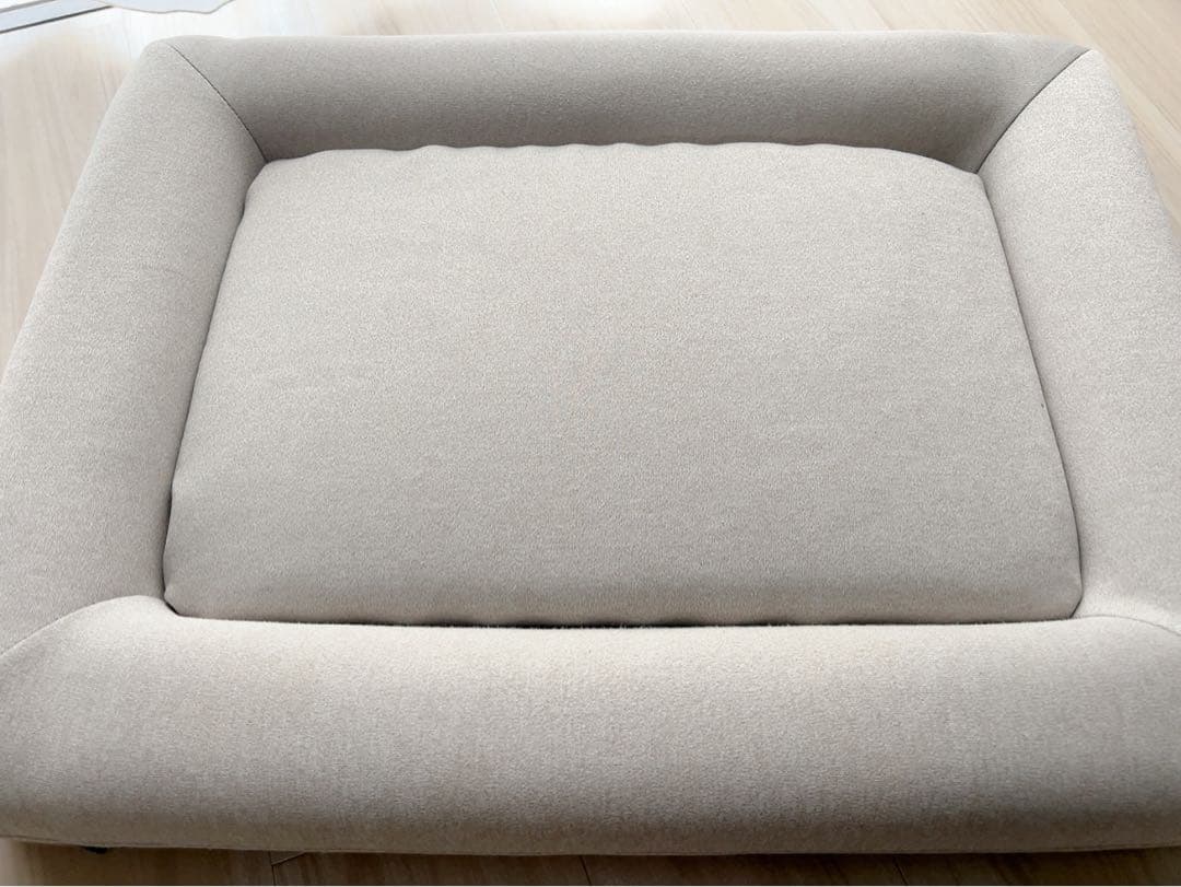 犬用ベッド クッション付き ベージュ 大きめ