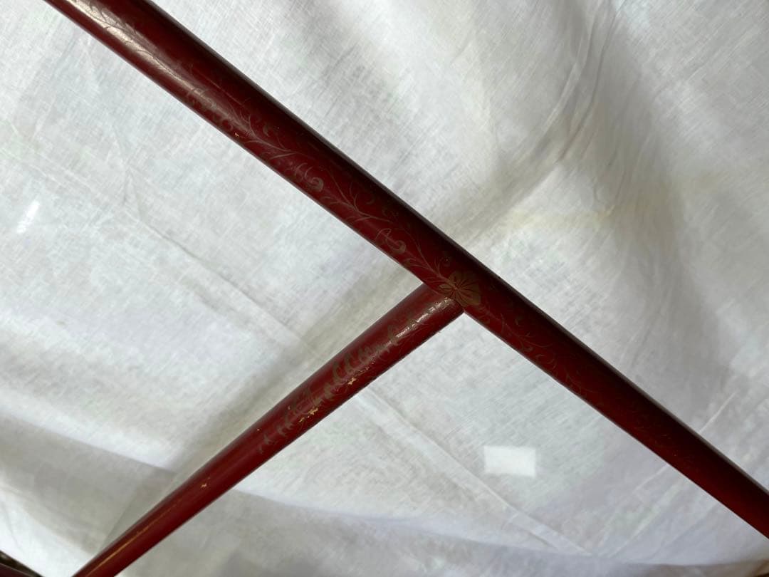 【昭和レトロ】木製 衣紋掛け ハンガーラック 折り畳み式 古道具 古民家