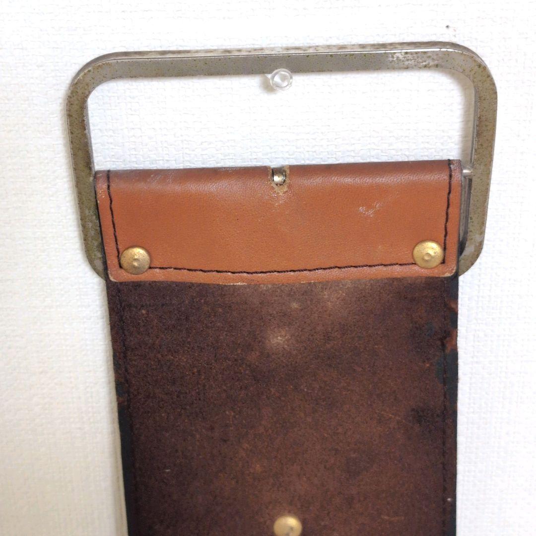 【レア商品】カリモク　腕時計型壁掛け時計 革製 愛知時計 動作難あり