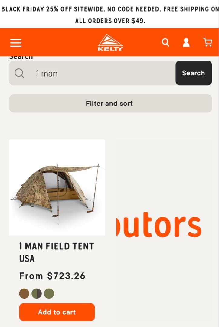 KELTY 米軍テント USA製 軍幕 ケルティ