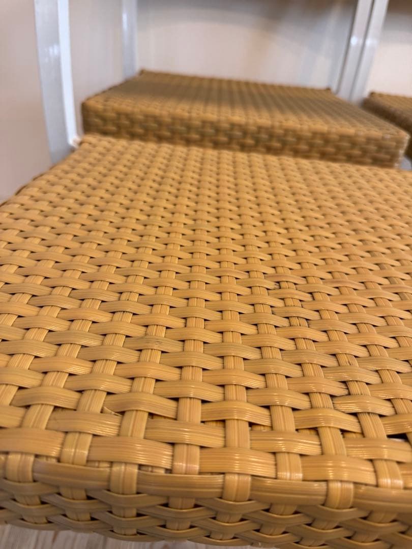 ラタン調スタッキングチェア 4脚セット テラス ガーデンチェア④