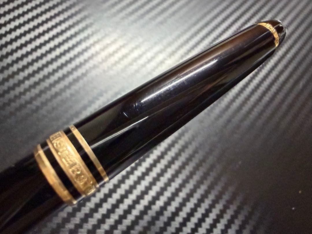 極美品 エボナイト芯 モンブラン 144 万年筆 ブラック 全金 EF 極細字