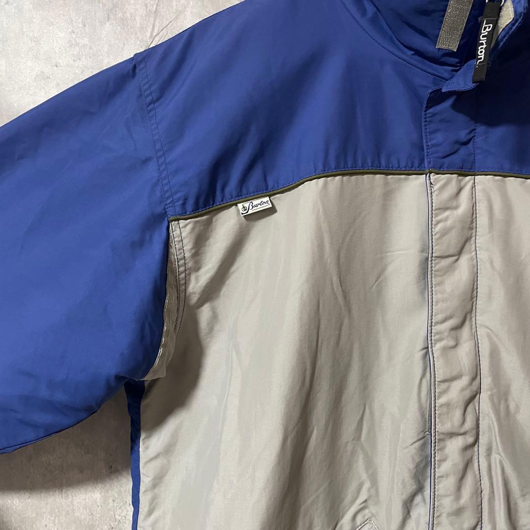 Burtonバートンスキーウェアスノーボードジャケット青ブルー灰色グレー中綿希少