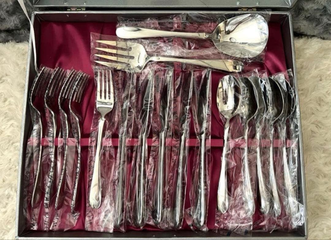 ラッキーウッド　カトラリーセット　ディナーセット〈35本セット〉18-12