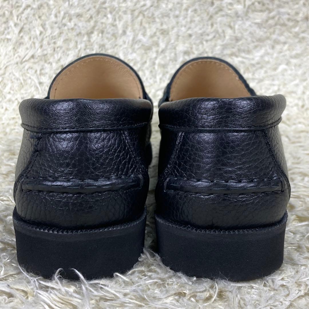 『未使用級』アルテサノス ビットローファー シボ革 ブラック レザー 黒 23