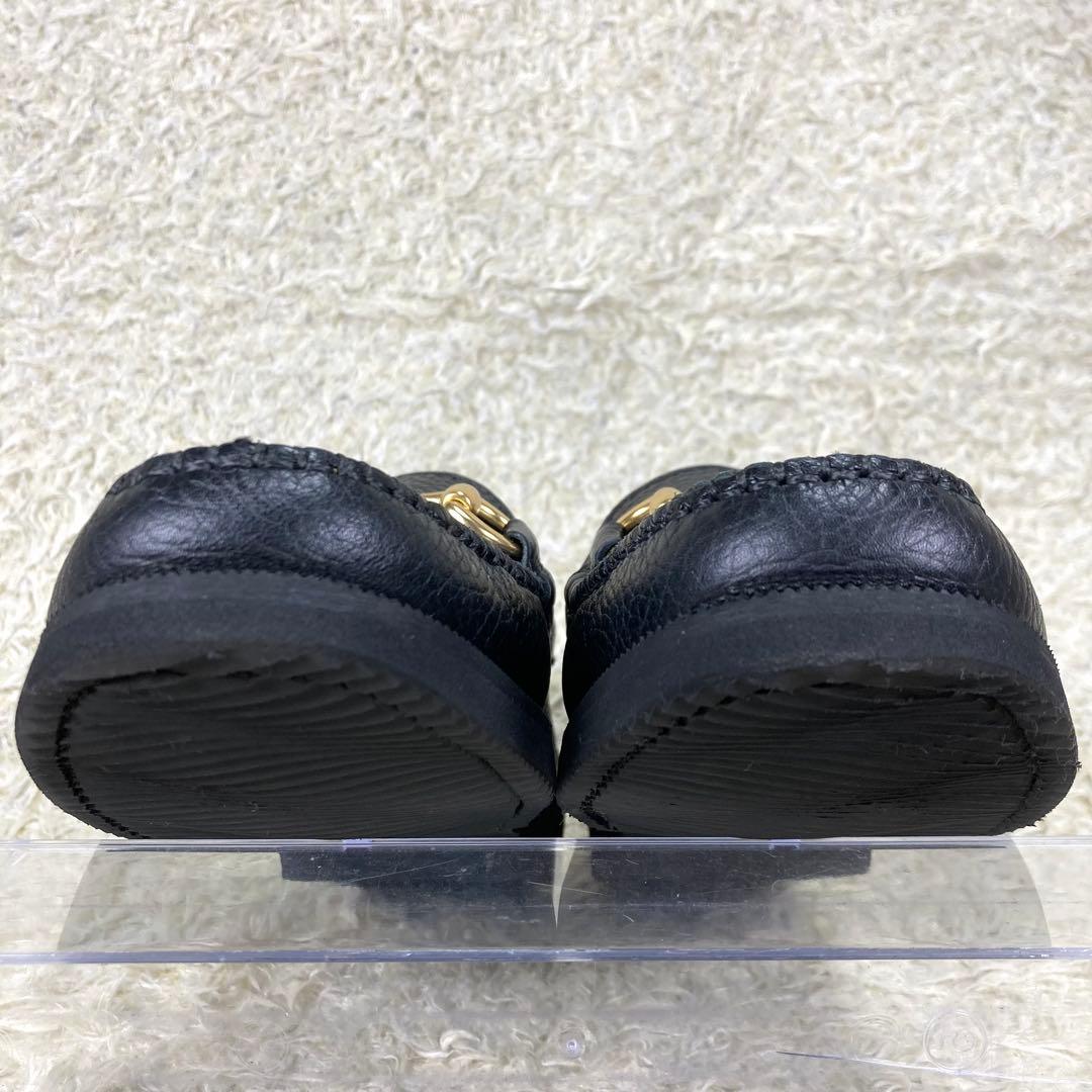 『未使用級』アルテサノス ビットローファー シボ革 ブラック レザー 黒 23