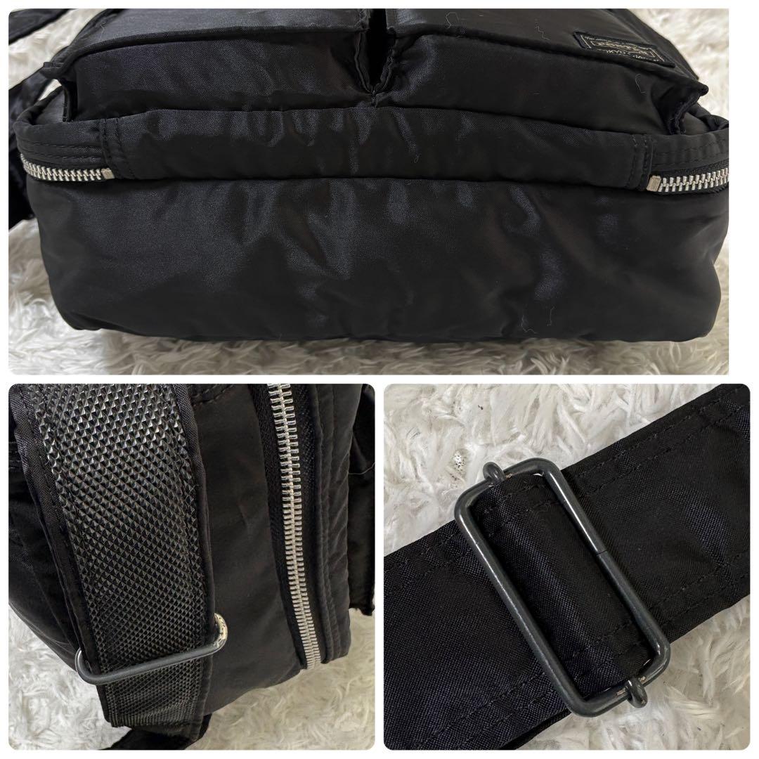 ✨極美品✨ ポーター タンカー ナイロン ブラック ショルダーバッグ 2層式 L
