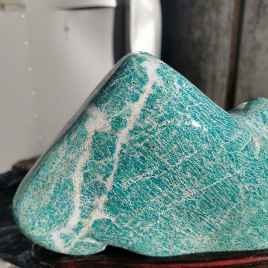 アマゾナイト　3.5キロ　鑑賞石　石　置物　オブジェ　インテリア