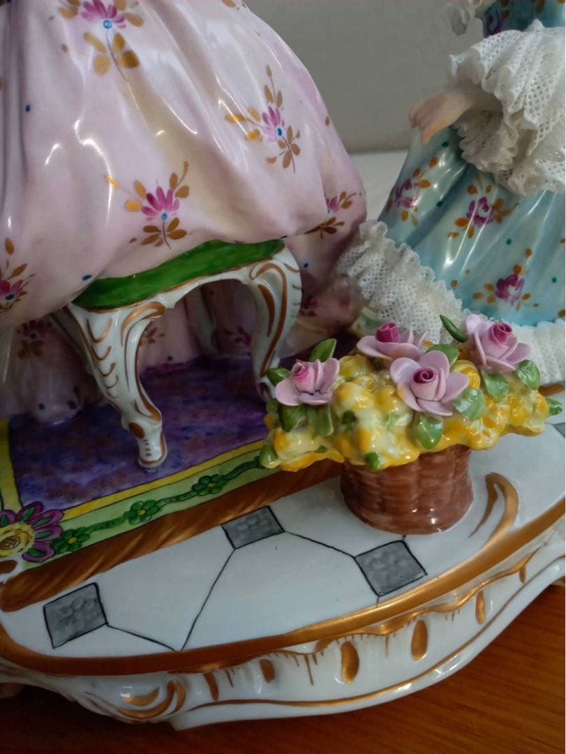 陶器人形　特大　ドレスデン　フィギュリン　ドイツ　フォルクシュテット