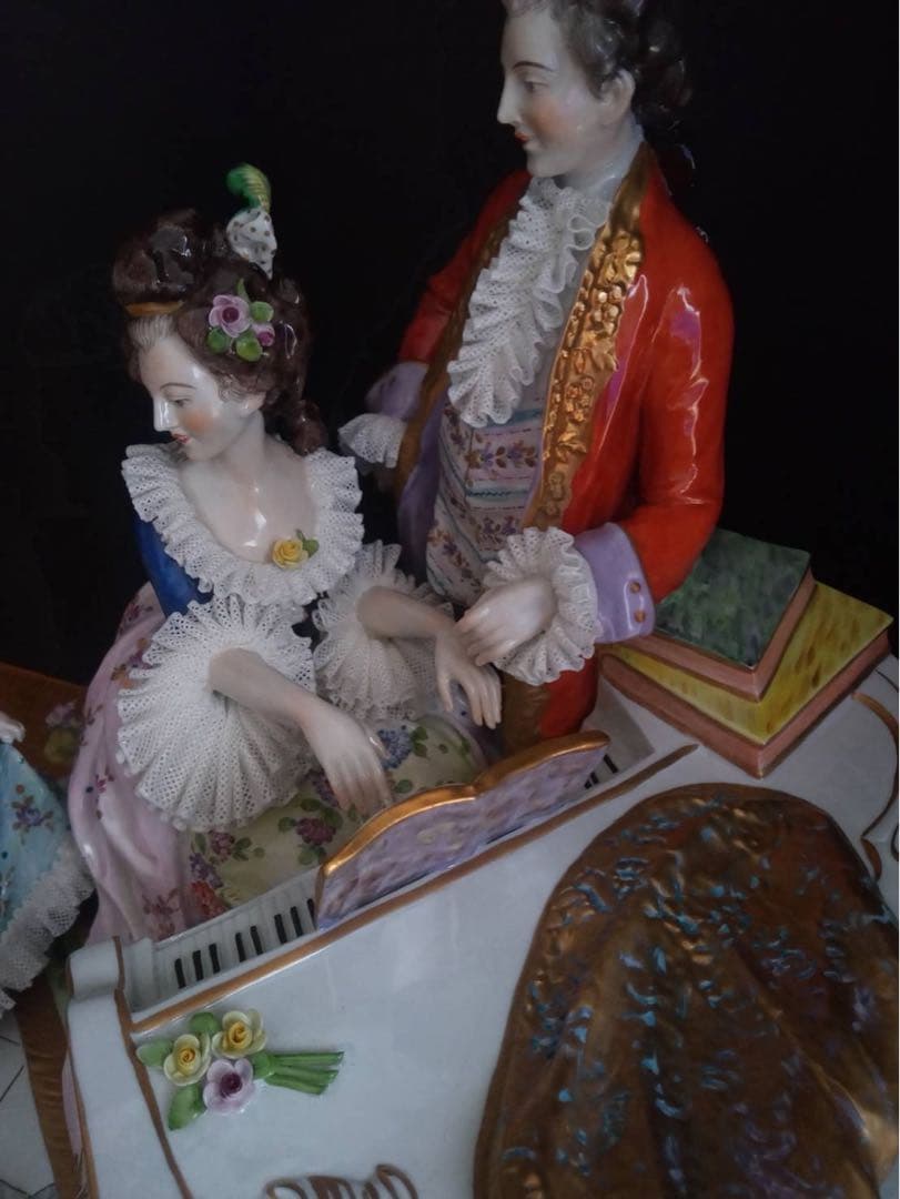 陶器人形　特大　ドレスデン　フィギュリン　ドイツ　フォルクシュテット