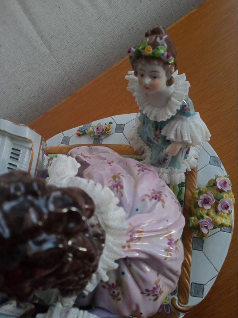 陶器人形　特大　ドレスデン　フィギュリン　ドイツ　フォルクシュテット