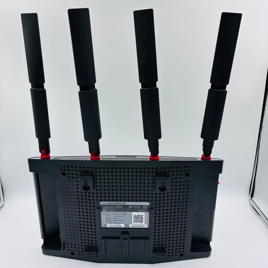 バッファロー　高性能　Wi-Fi6ルーター WXR-6000AX12S