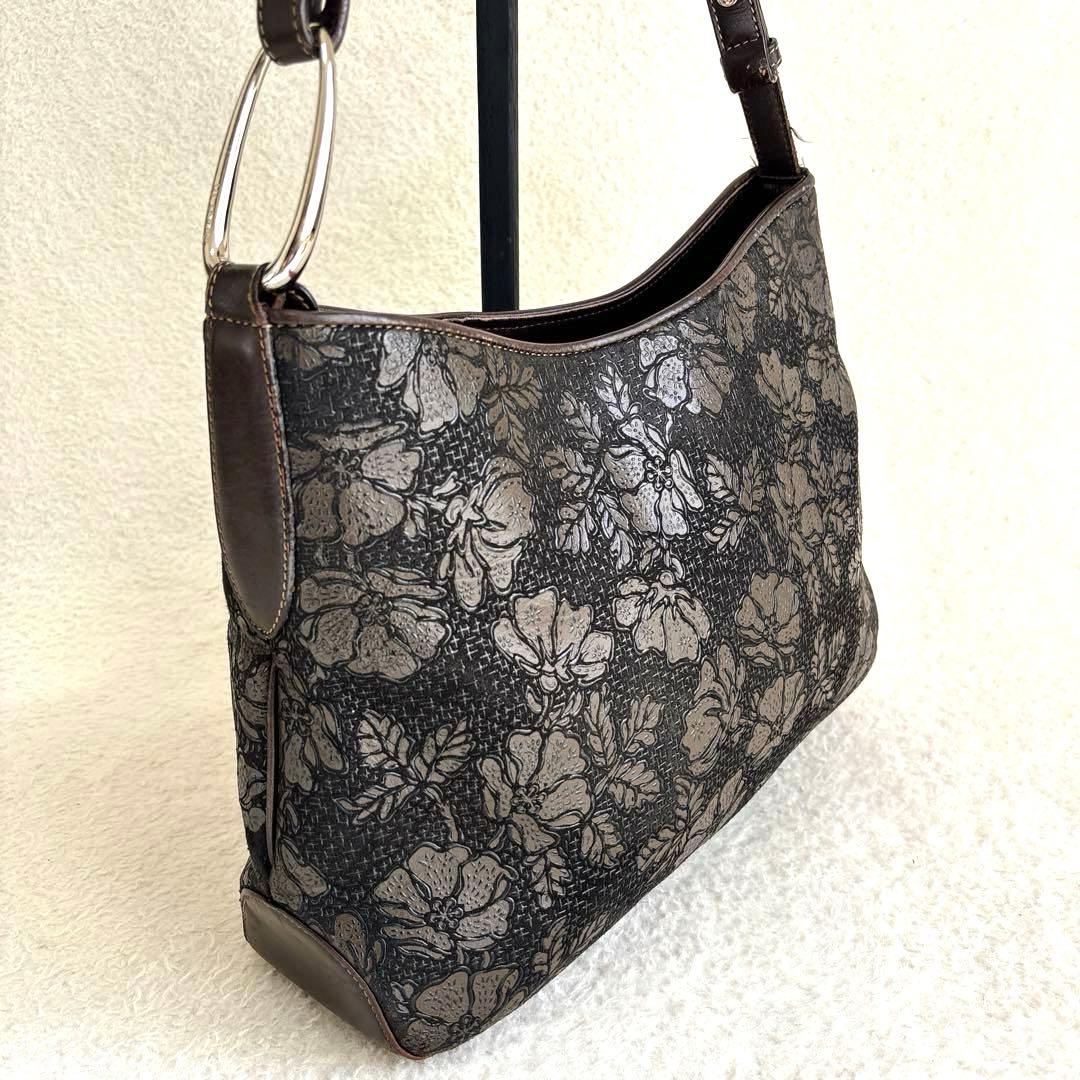 印傳屋 INDEN-YA 印伝屋　ショルダーバッグ　アデヤ　黒漆　カバン