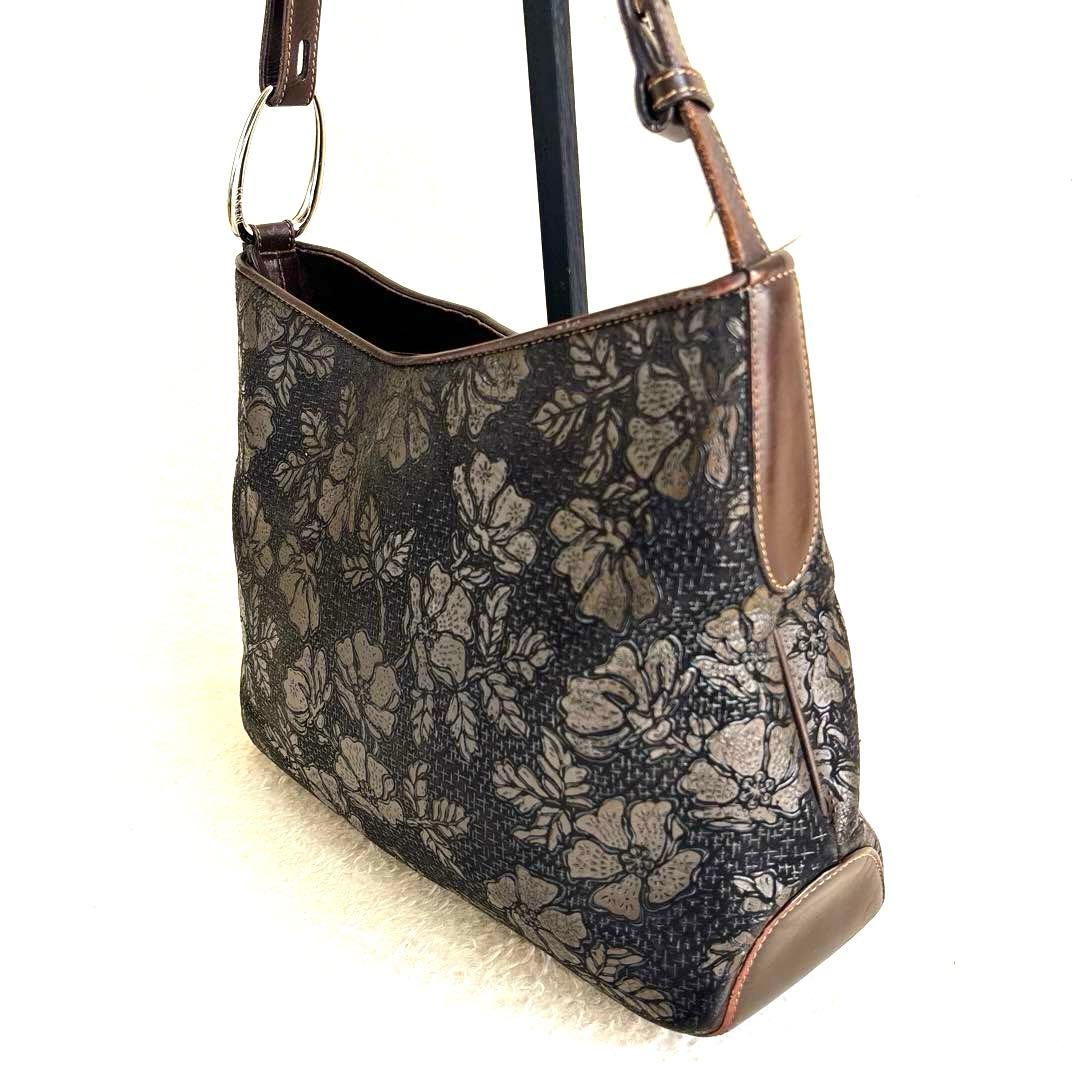 印傳屋 INDEN-YA 印伝屋　ショルダーバッグ　アデヤ　黒漆　カバン