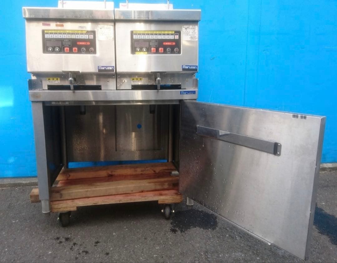 マルゼン MIF-MB7T 電気フライヤーセット3相 200V 2層フライヤー