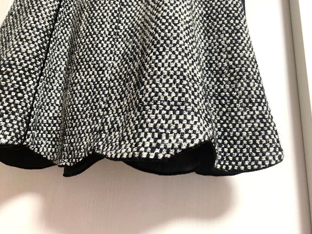 未使用☆エムズグレイシーワンピース 38 ニット ツィード スカラップ カタログ