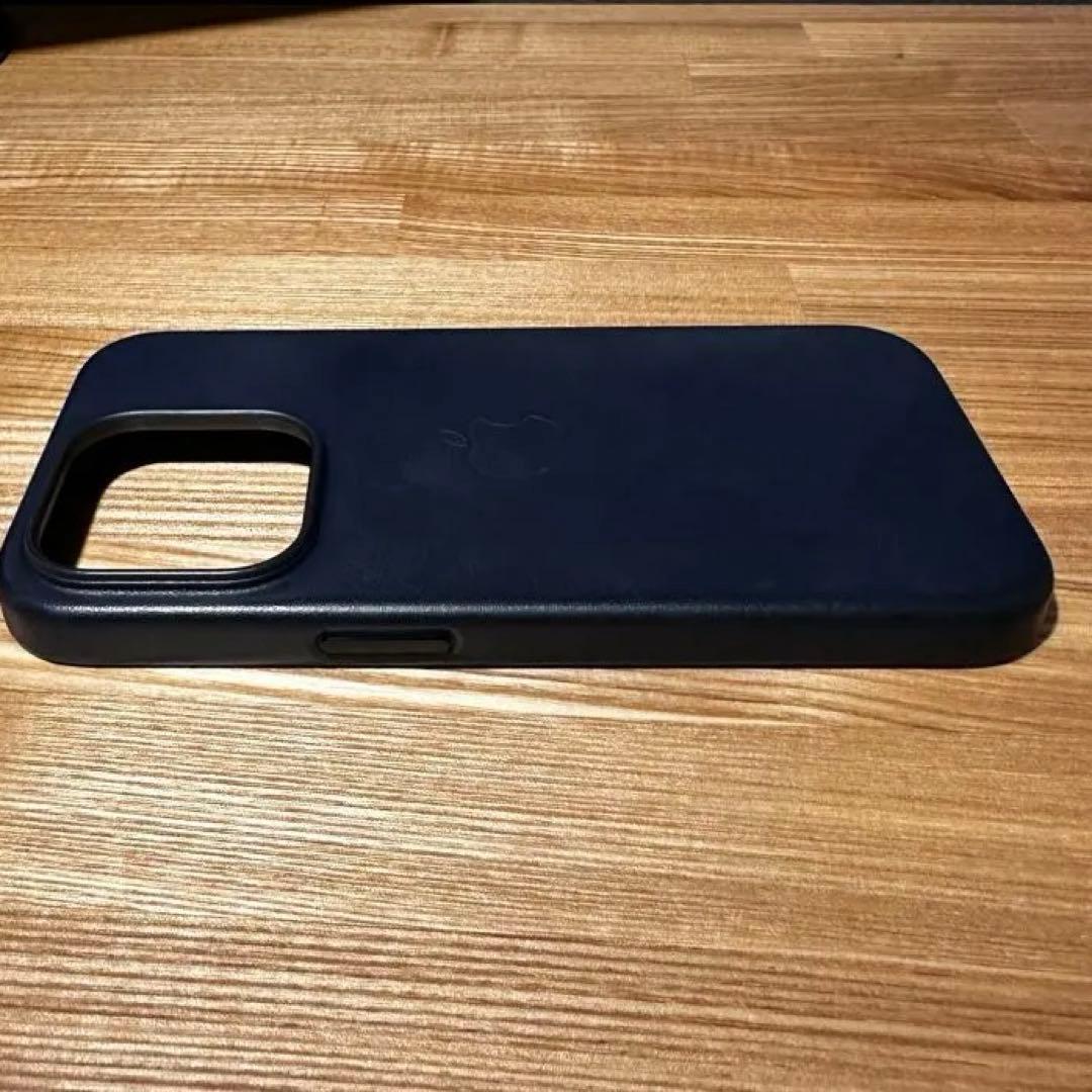 正規品　Apple純正 iPhone14pro レザーケース　【インク】