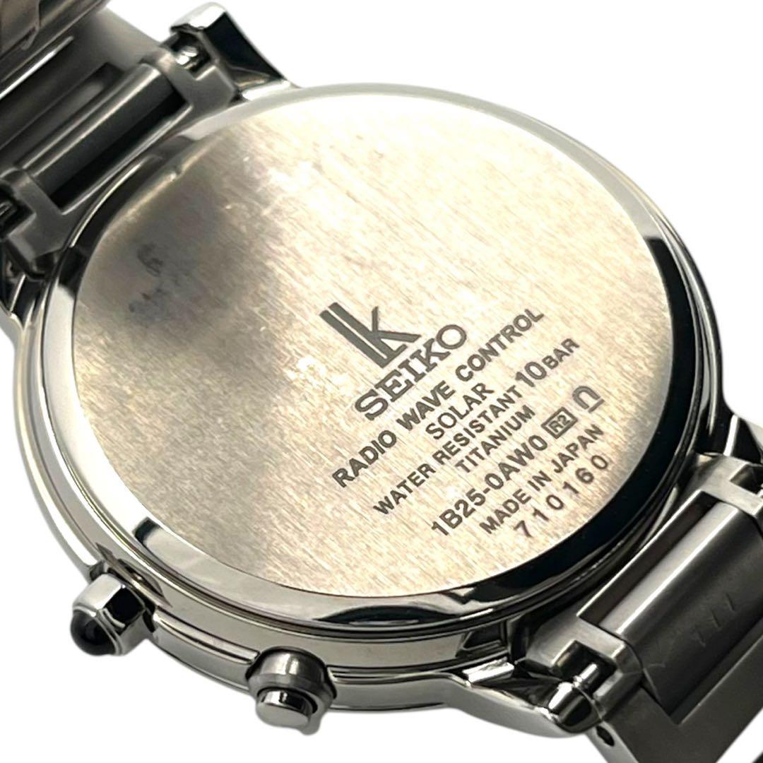 【美品】セイコー ルキア デイト チタニウム 電波ソーラー 腕時計 805