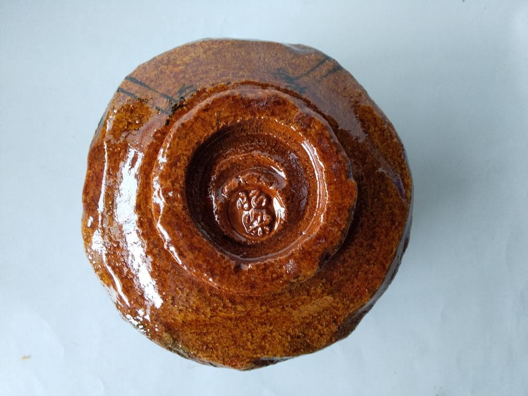 佐々木昭楽 飴楽 楽茶碗 楽焼 鶴の絵 共箱 共布 茶碗 茶道具 抹茶碗 新品