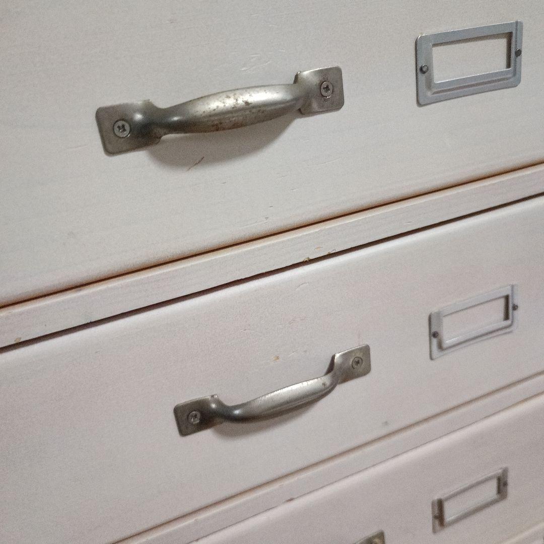 レトロ 6段チェスト キャビネット 北欧 ナチュラル モダン 白 アンティーク風