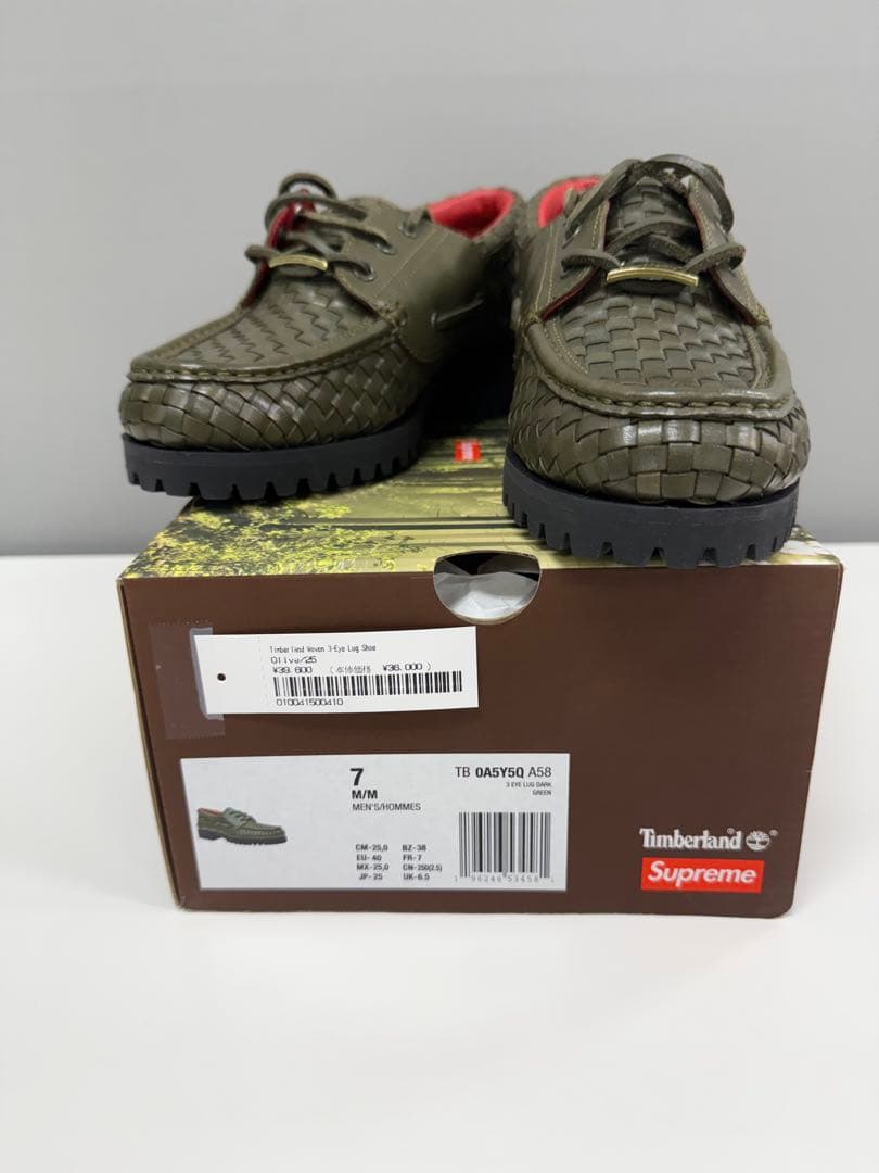 靴 supreme timberland woven 3-eye Lug shoe