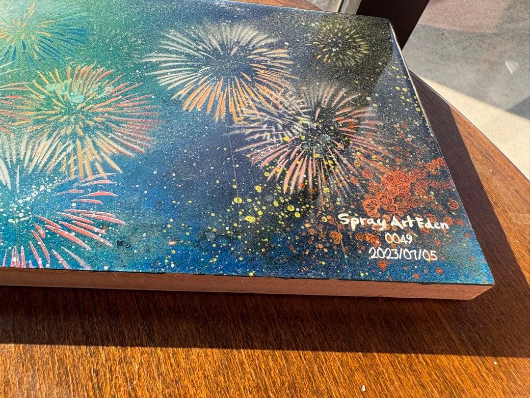 ☆激レア☆ スプレーアートエデン レジンアート原画 花火