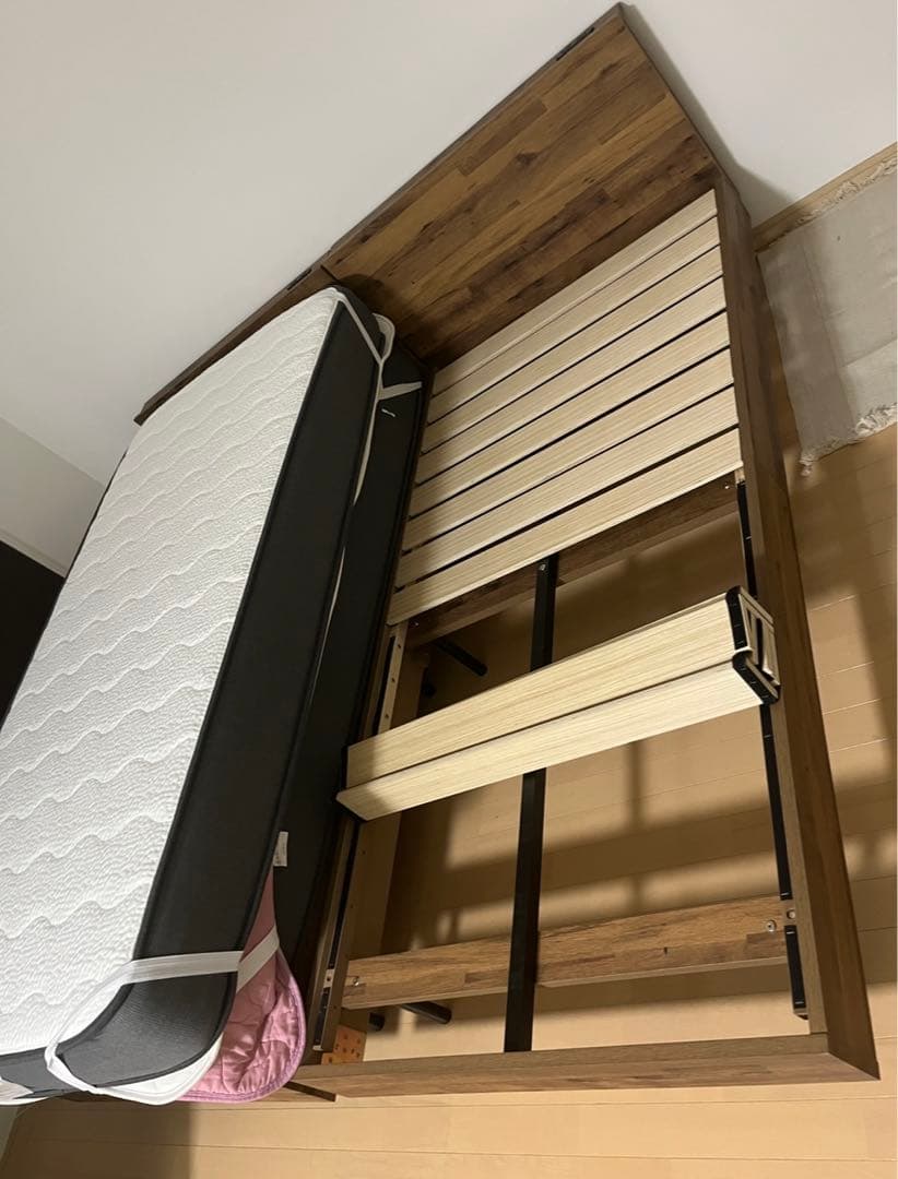 ヴィンテージ調　すのこ　シングルベッド