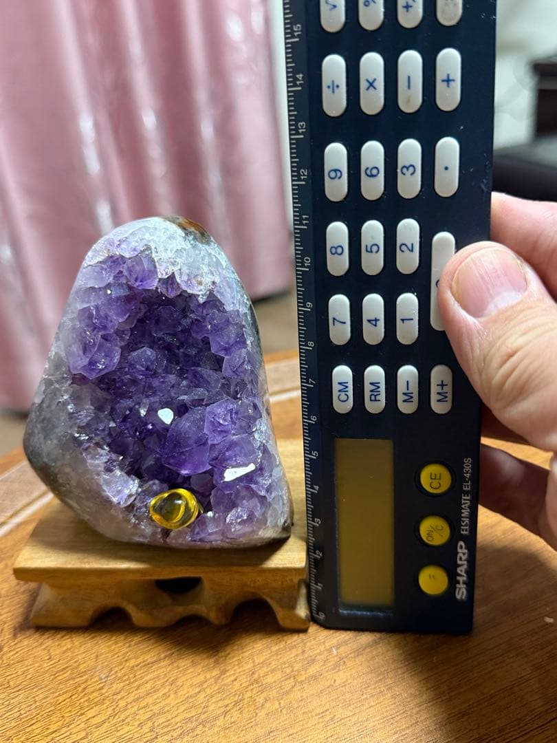 高品質アメジストドームミニクラスター(ウルグアイ産) 専用台座付き希少送料無料