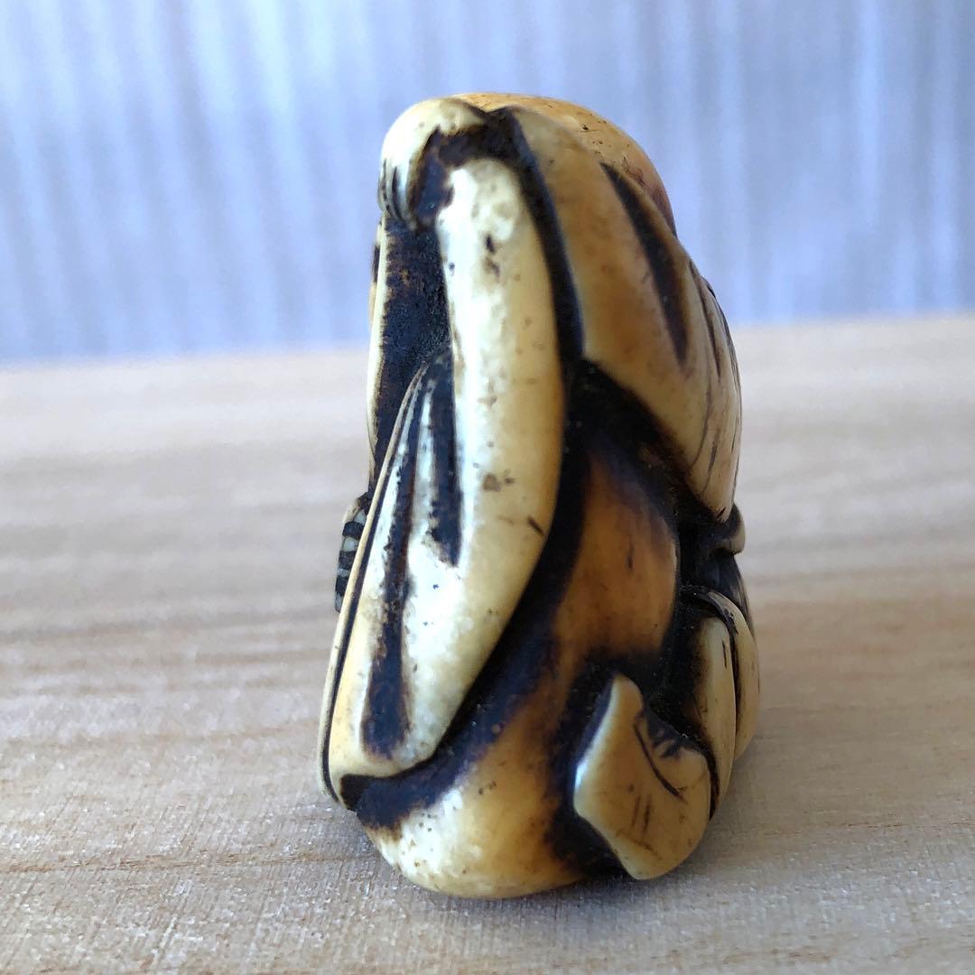 江戸時代　鯨歯　根付け