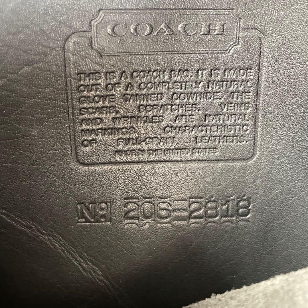 COACHオールドコーチ ブラックレザーショルダーバッグ ターンロックUSA製