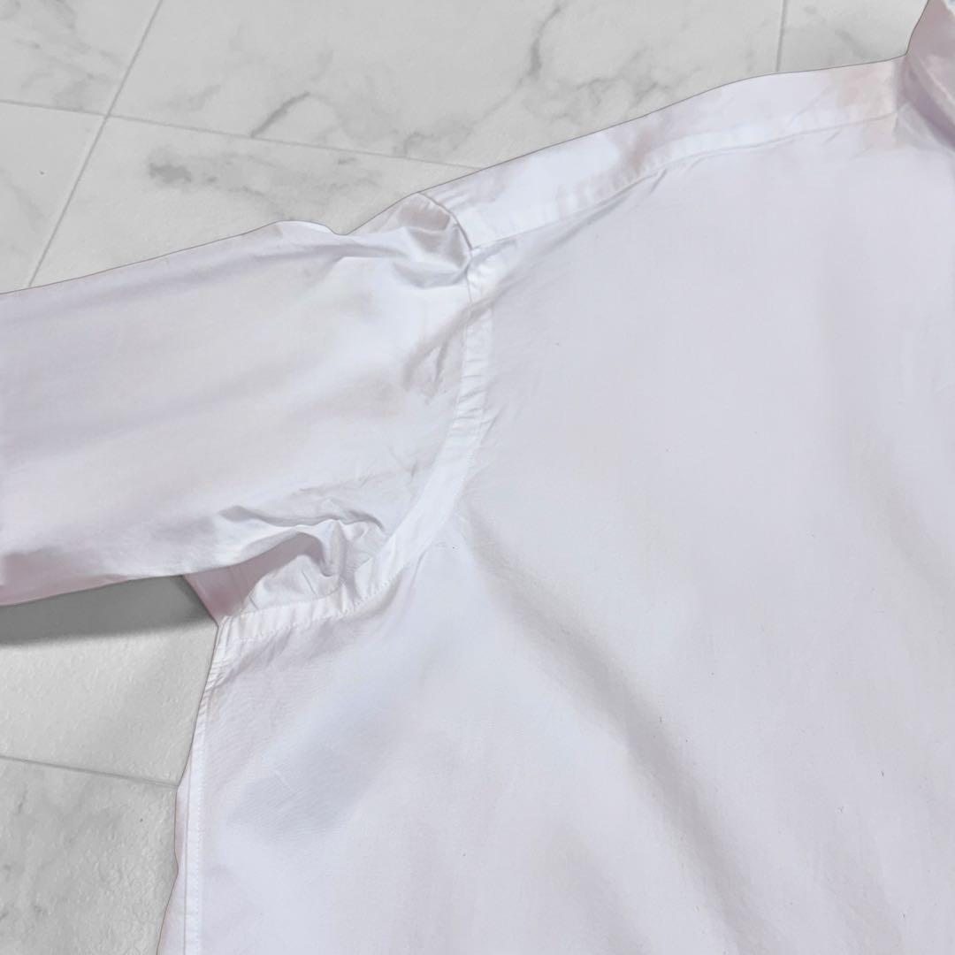 ティッカ ボックスシャツ ホワイト ミニ襟 ワイド オーバーサイズ ゆったり